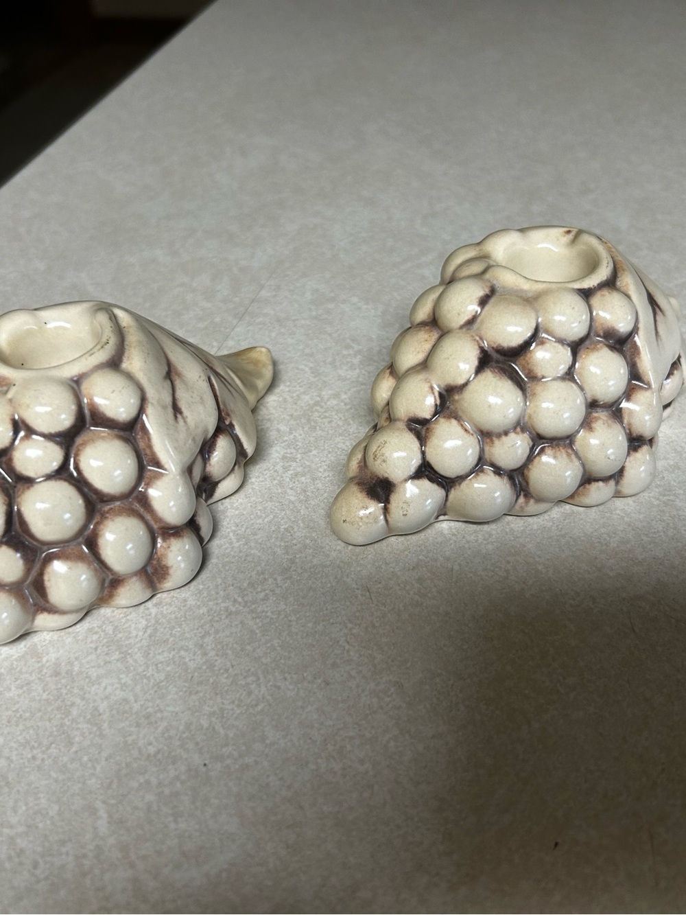 Ceramic Grape Cluster candle holders